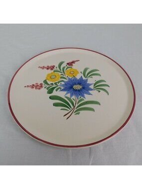 Georg Schmider Hand Painted Porcelain 11.5" Platter Floral Zell am Harmersbach